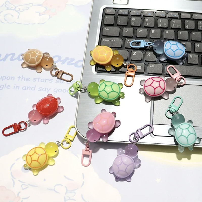 Explosions Cute Cartoon Resin Luminous Little Turtle Bag Pendant Couple Girlfriend Birthday Gift Funny and Interesting