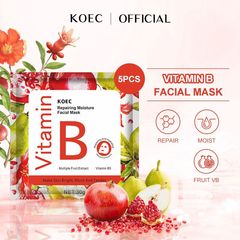 Koec全英語版赤ザクロvb補水保湿マスク5枚入貼り式工場対外貿易クロスボーダー卸売り