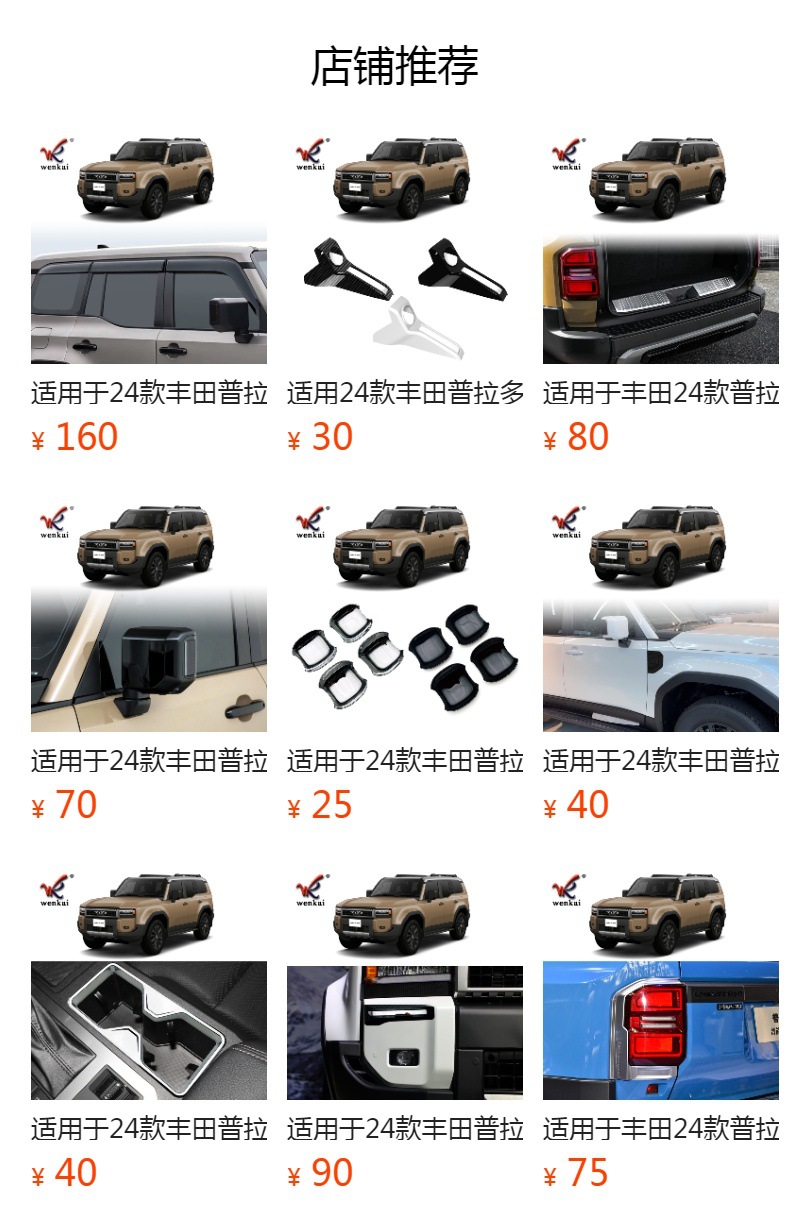 Suitable for 24 Toyota Prado modified door handle cover Land Cruiser LC250 special handle trim
