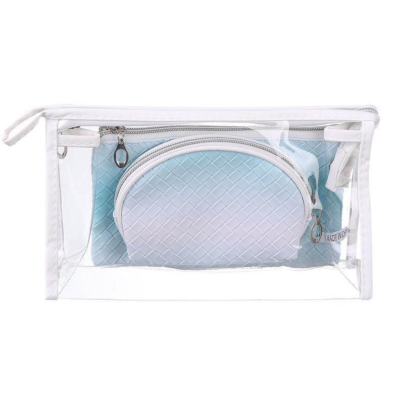 Bolsa de lavado, paquete de tres piezas, bolsa de almacenamiento de cosméticos portátiles, bolsa de almacenamiento de cosméticos impermeables de gran capacidad