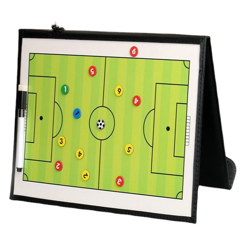 Wholesale Football Basketball Tactical Board Sand Table Folding Leather Basketball Coach Tray Magnetic Tactical Board with Pen