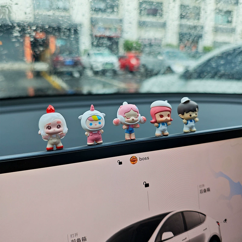 Украшения для экрана автомобиля Bubble Mart, центральный дисплей, кукла для машины, брелоки Molly