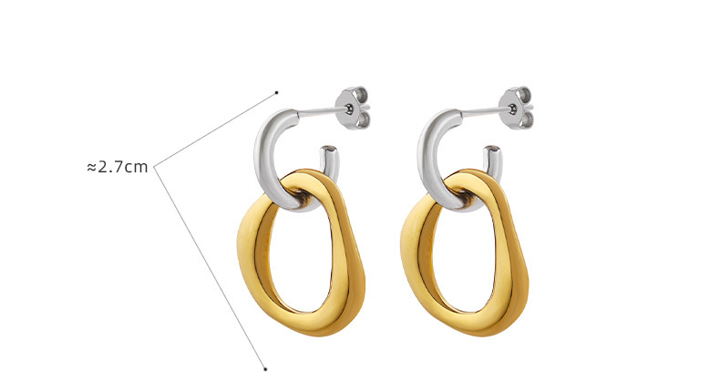 Fashion Irregular Titanium Steel Drop Earrings Stainless Steel Earrings