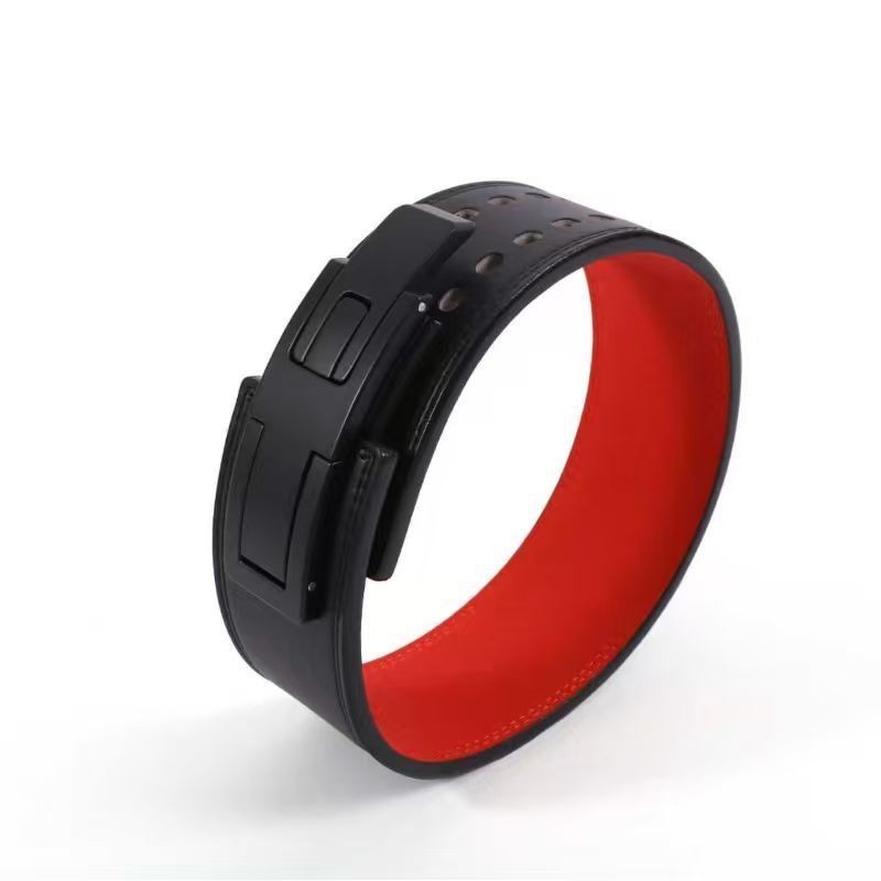 Cinturón de fitness Sentadilla de peso duro de piel de vaca cinturón de hombre pesado con hebilla de palanca cinturón de fitness de piel de vaca SBDYELANG