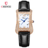 Fashionable square swiss watch, belt, quartz calendar, suitable for import, genuine leather, internet celebrity