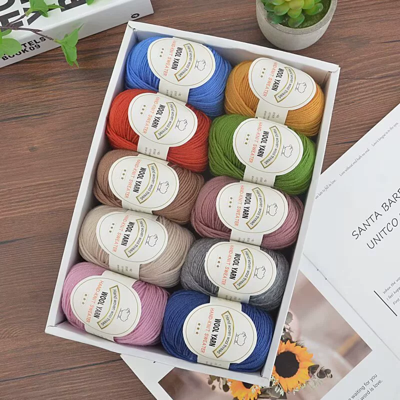 Шерстяная нить средней толщины, ручная вязка, шарф, нить для свитера, детская игла, кашемировая нить, сделай сам, шерстяная нить средней толщины для малышей