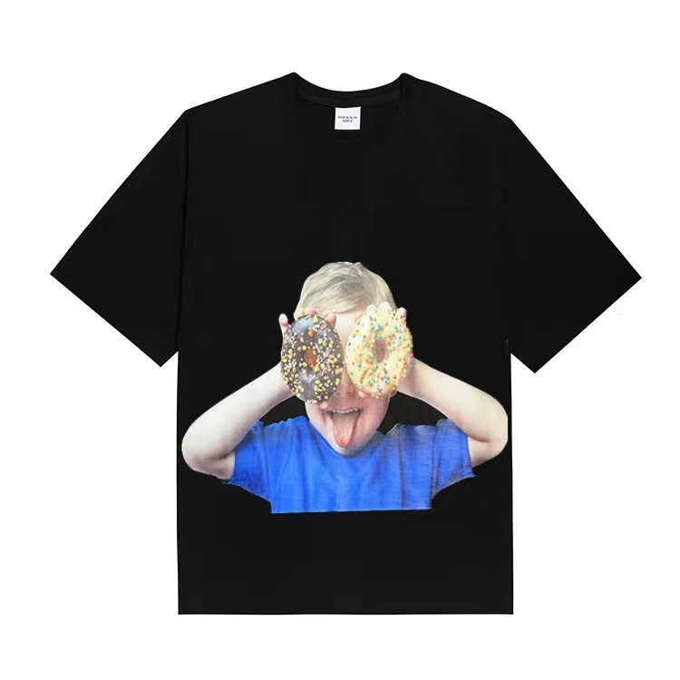 [韓国版] 2025 新韓国 ADLV 半袖ドーナツボーイ Tシャツ純綿ルーズカップルトップ女性用|undefined