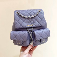 卸売りC家の小香風工場の皮タンクはカエルの肩のリュックサックのレイシの紋様の牛革のチェーンを包んで女性のカバンを持ちます。