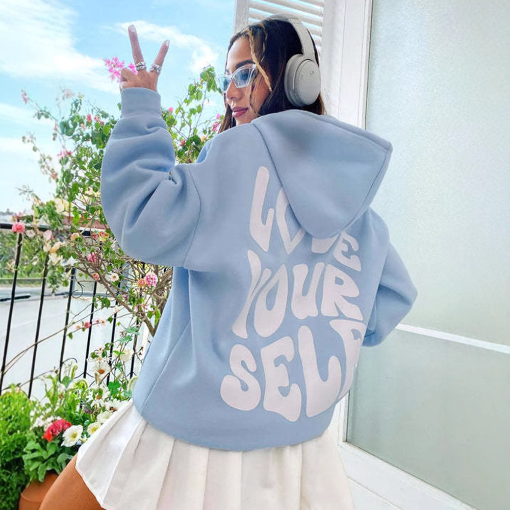 2025 Women's Fleece New Back Letter Print Hooded Sweatshirt Harajuku Hoodie_voghion.com