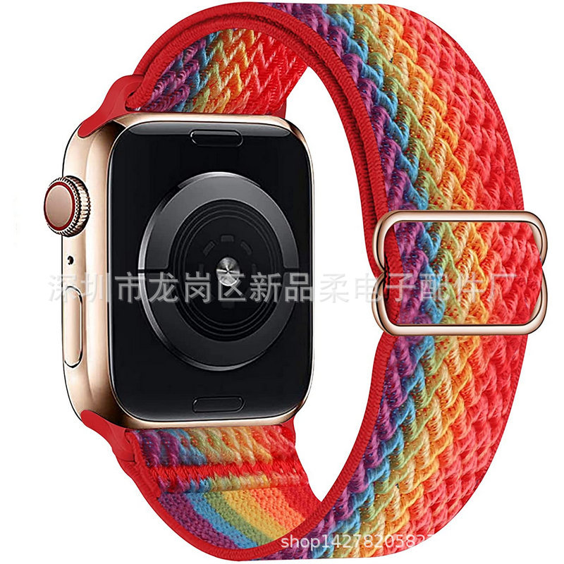 Suitable for Apple 7 Representative Band Apple Nylon Elastic Strap 6/SE Generation Wave Pattern Adjustable Nylon Strap