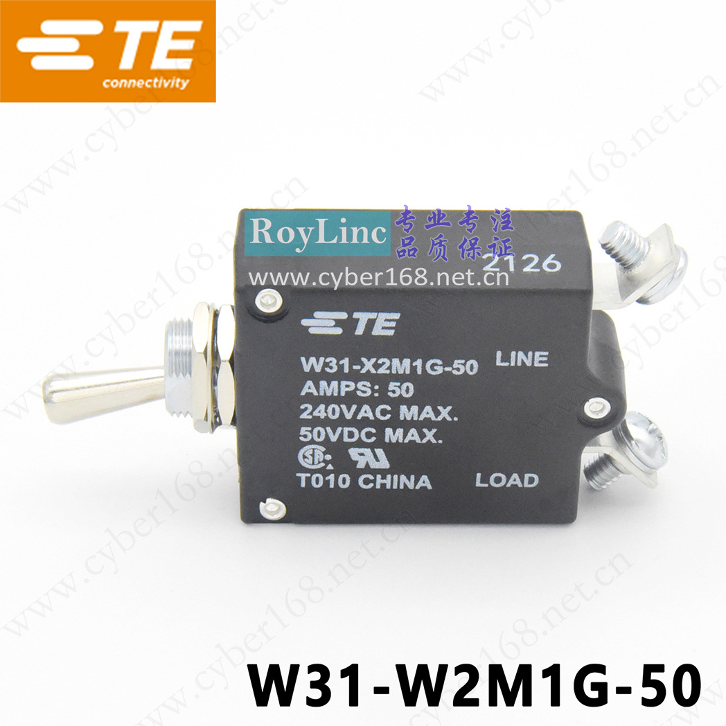 Tyco TE W31-X2M1G-50 50A 4-1393247-3 UL 直升机设备过载保护器