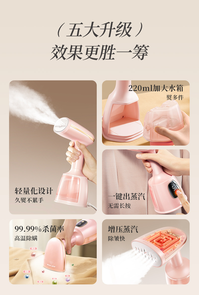 Oaks portable garment steamer iron, handheld, large capacity