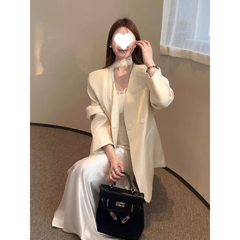 高级感小西装外套女2025春秋季新款小个子名媛设计感半身裙两件套|undefined