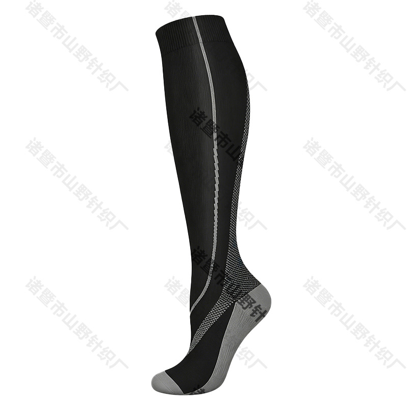 Más de 200 modelos de calcetines deportivos de compresión de nailon 200N para mujer, ideales para saltar la cuerda y correr, y calcetines de compresión elásticos largos para hombre.