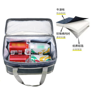 Oxford Cloth Satchel Refrigerated Insulated Bag Shoulder Picnic Takeaway Insulated Bag Satchel Outdoor Lunch Box Bag Lunch Bag