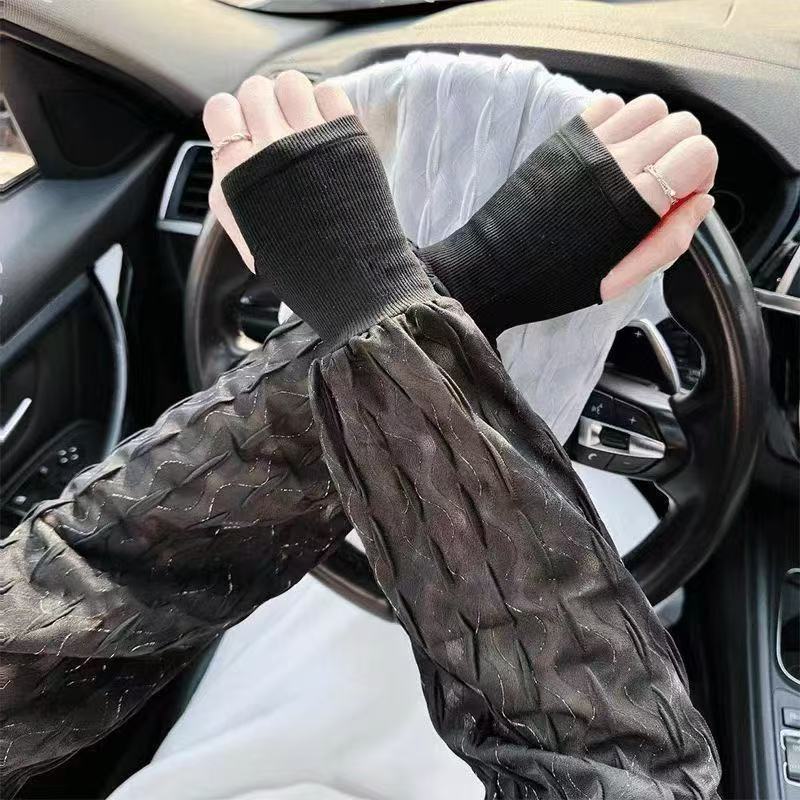 優しい妖精スタイルのレース日焼け止めアイススリーブ薄い運転日焼け止めルーズスリーブ女性のアイスシルクスリーブ夏通気性|undefined