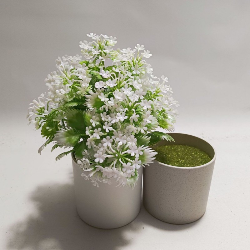 Amazon 模擬小さな鉢植え装飾品ホーム小さなユーカリ竹の葉デスクトップ装飾造花プラスチック小さな新鮮な|undefined