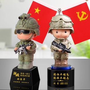 Creative Special Forces Veterans Desktop Figures Souvenirs Birthday Gifts Comrades-In-Arms Iron-Blooded Military Soul Soldier Ornaments