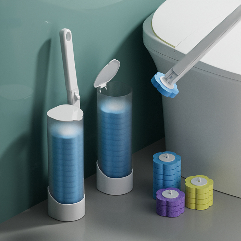 cepillo de inodoro desechable para descontaminación cepillo de limpieza de inodoro doméstico desechable reemplazable cabeza de cepillo de limpieza fragante
