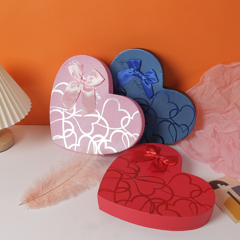 大号心形巧克力喜糖包装盒精美时尚香皂花手饰礼物盒情人节生日爱