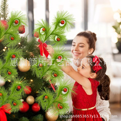 爆款圣诞装饰品仿真芦苇精灵球潘帕斯草格林枝圣诞节家居氛围摆件