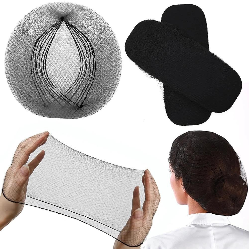 Invisible Mesh Hair Net for Updos, High Elasticity Fine Mesh 26inch Ballet Stewardess Professional Hair Cover