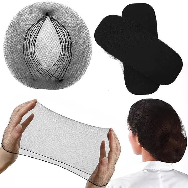 Invisible Mesh Hair Net for Updos, High Elasticity Fine Mesh 26inch Ballet Stewardess Professional Hair Cover