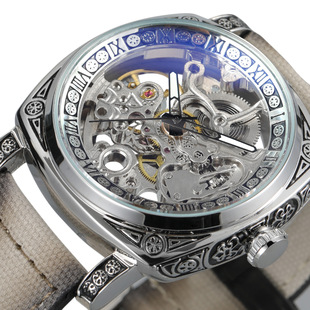 New FORSINING European Retro Men's Carved Hollow Watch Fashion Automatic Mechanical Watch