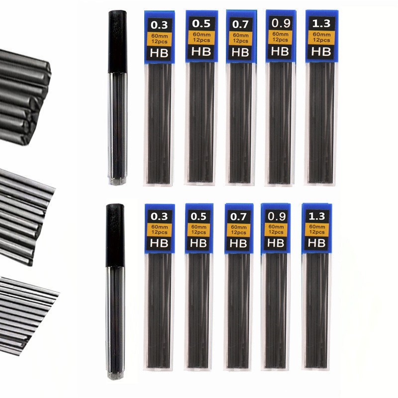 0.3/0.5/0.7/0.9/1.3/2.0mm mechanical pencil lead refills HB mechanical pencil lead writing supplies