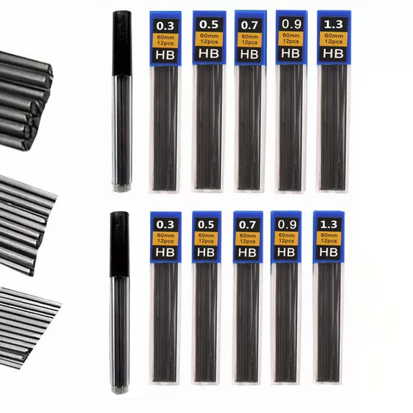 0.3/0.5/0.7/0.9/1.3/2.0mm mechanical pencil lead refills HB mechanical pencil lead writing supplies
