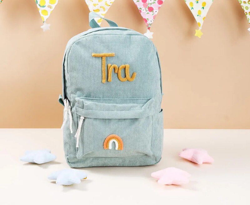 ETSY 手工粗毛线个性姓名简约百搭初高中双肩包|undefined