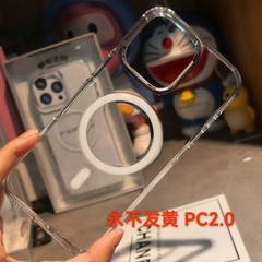 掌電の法則の結晶の磁器のタッチ制御のPC2.0透明な磁気はリンゴの16 promax15の携帯電話のケースに適用します。