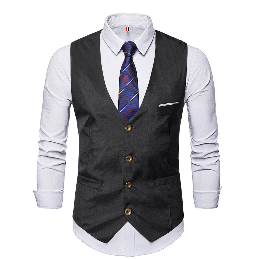 Comercio exterior transfronterizo nuevo traje de los hombres Chaleco de moda juvenil de negocios de los hombres casuales Delgado Chaleco de estilo coreano
