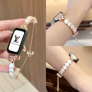 For Huawei bracelet 8/9 strap new metal shell watch chain wristband glory smart sports band7/6