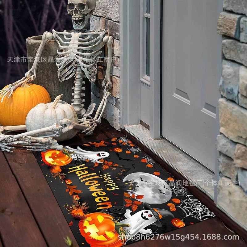 Amazon Temu ハロウィン フロアマット ホームエントランス 汚れ防止と耐摩耗性の玄関ドアマット 浴室用吸水性滑り止めフットマット|undefined