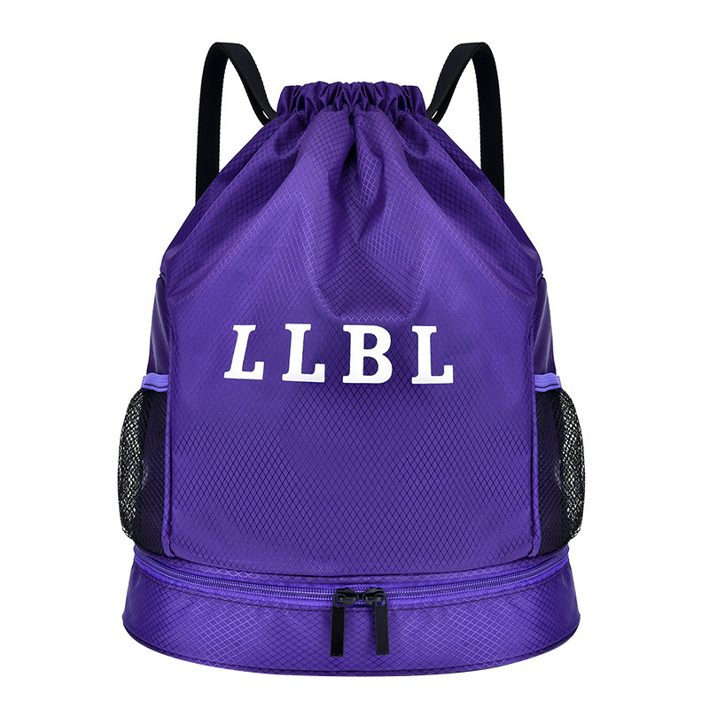 Cordón de nylon mochila simple ligero cordón bolsa de fitness viaje portátil casual nylon cordón bolsa image 7