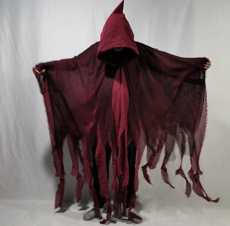 Capa de Halloween Capa cos traje de zombie adulto Capa de cráneo Ropa Capa accesorios Horror Fantasmas Disfraz