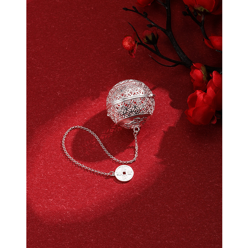 Bola de té plata esterlina 999 plata pura Filtro de té fabricante de té red plata colador de té juego de té accesorios Bola de té de plata