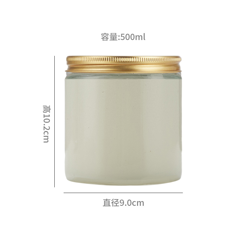 250ml recipiente de vela de vidrio transparente con tapa 120ml marrón aromaterapia vela taza vacía taza DIY candelabro de vidrio