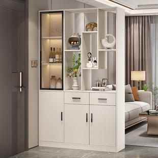 Light Luxury Style Solid Wood Entrance Door Entrance Cabinet Shoe Cabinet Integrated Guest Restaurant Wine Cabinet Partition Cabinet Hall Cabinet Screen