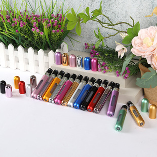 8ml perfume sub-bottle bottom filling round head mini press travel spray portable empty bottle self-pump spot