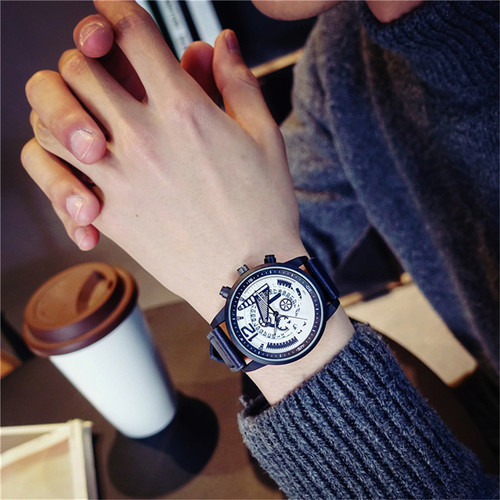 Teenage middle school student watch men's mechanical watch men's fully automatic waterproof quartz watch trendy boys Korean version high school student