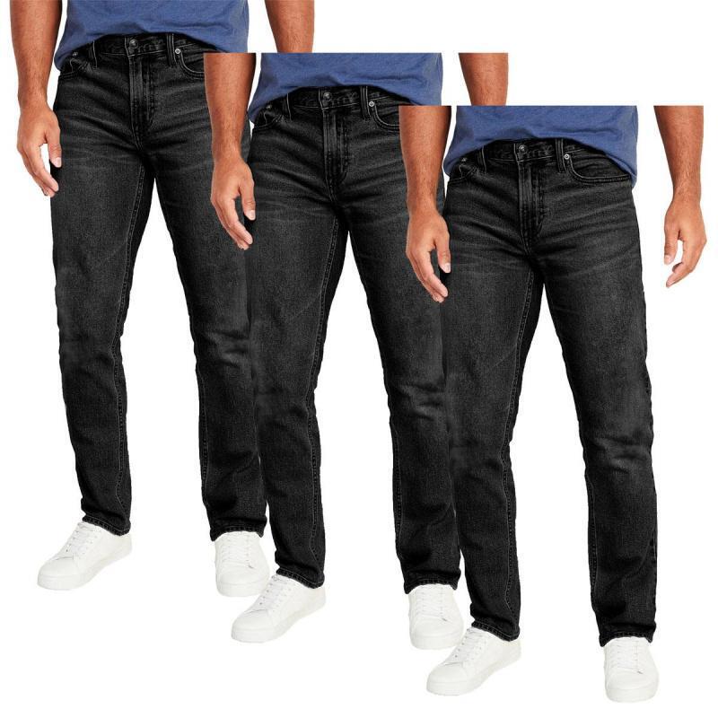 跨境Men's 3 Pack Flex Stretch Slim Straight Jeans with 5|undefined