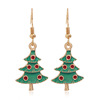 Christmas metal earrings, European style, with snowflakes, factory direct supply