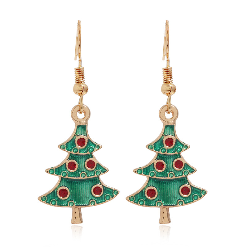 Mode Sapin De Noël Père Noël Alliage Placage Femmes Boucles D'oreilles 1 Paire display picture 9