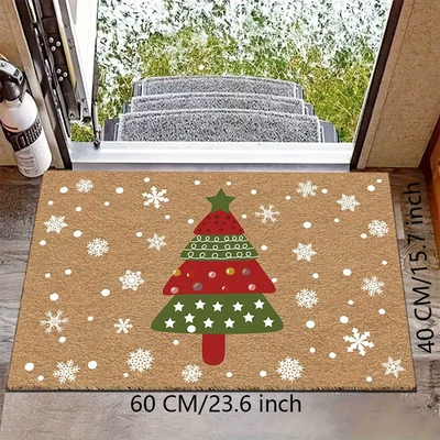 Coconut Fiber Floor Mats for Entryways, Avtomobil döşəmə paspasları - zx-christmas-model-s-09-4060silk-circle