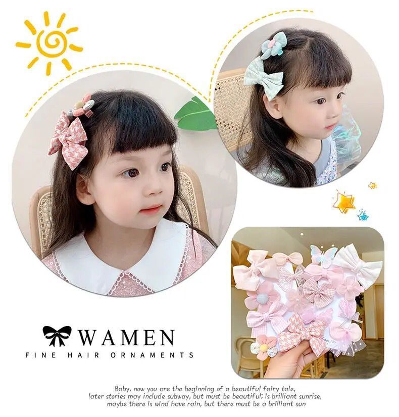 Baby New Butterfly Hair Clip, Non-Irritating Hair Accessory, Hair Clip for Girls, Princess Cute Hair Accessory, Edge Clip Set