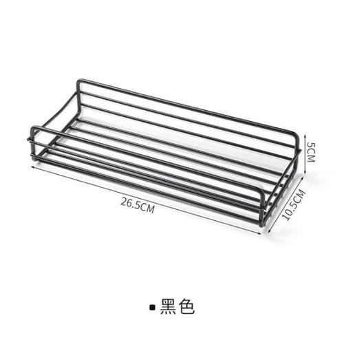 浴室置物架免打孔卫生间收纳架长方形铁艺多功能墙上厨房洗漱用品