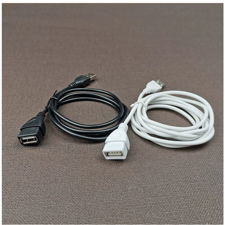 Удлинитель USB 2.0 «штекер—гнездо», чистая медь, 1,5 м / 1 м, чёрный или белый