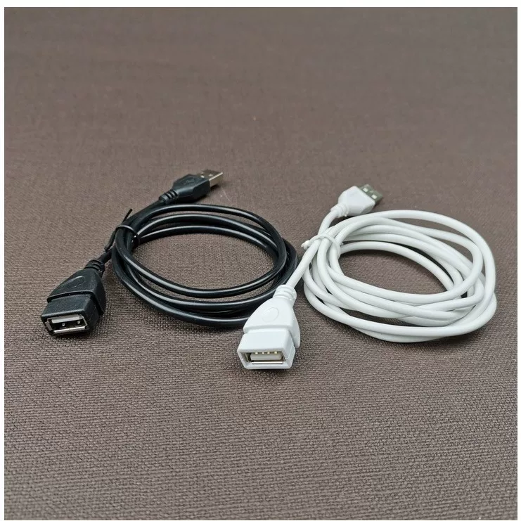 Удлинитель USB 2.0 «штекер—гнездо», чистая медь, 1,5 м / 1 м, чёрный или белый